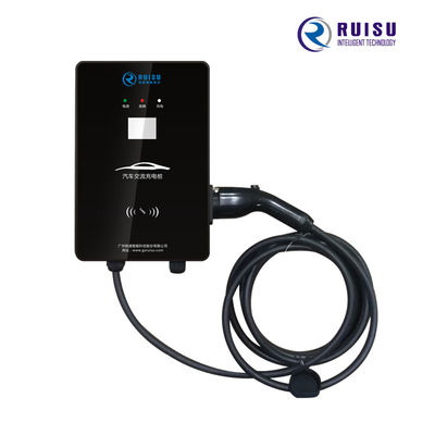 Ścienna ładowarka AC EV 32A typu 2 Portable Evse z wyświetlaczem LCD